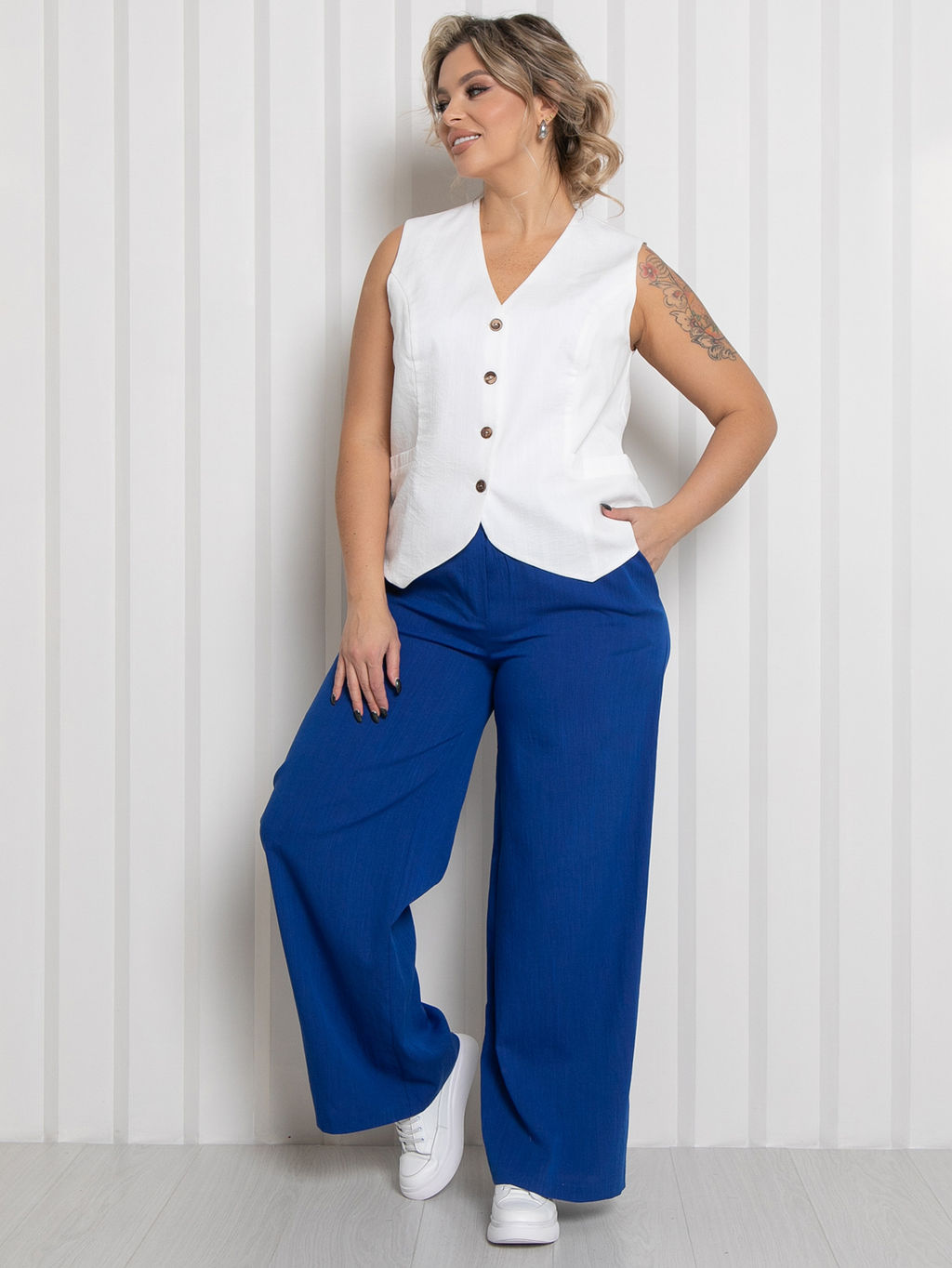 Жилет П-2241/5 Цвет:белый - Леди агата фото 4