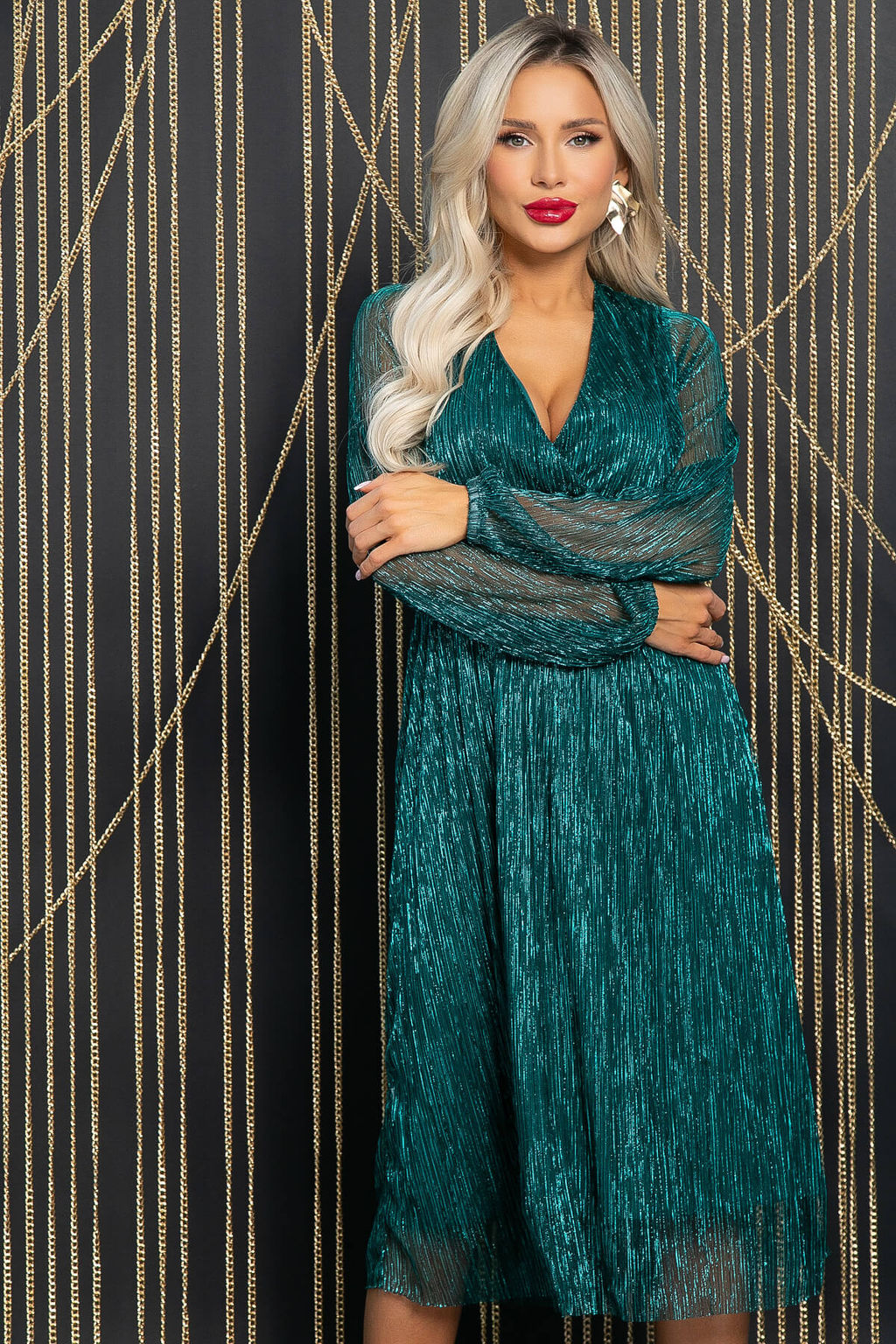 Платье Млечный путь (зеленое) П11534 - Lt collection фото 3