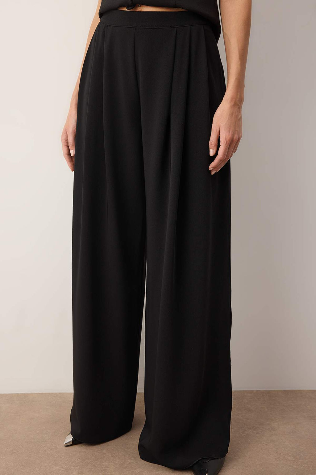 EXCLUSIVE Ac?k Haki Cift Pilili Dokumlu Kumas Extra Wide Leg Genis Paca Pantolon TWOAW26PL00122 - Trendyolmilla фото 11