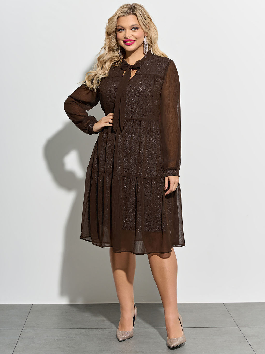 Платье 0060-2а шоколад - Aquarell фото 9