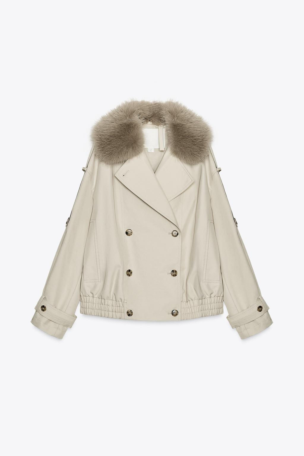 ZW COLLECTION WATER-REPELLENT SHORT TRENCH COAT - Zara фото 4