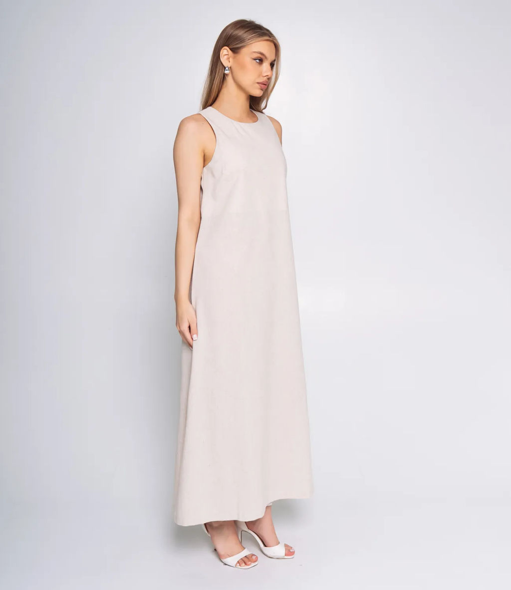 Платье #ОКТ025004, светло-бежевый - Dommod фото 8