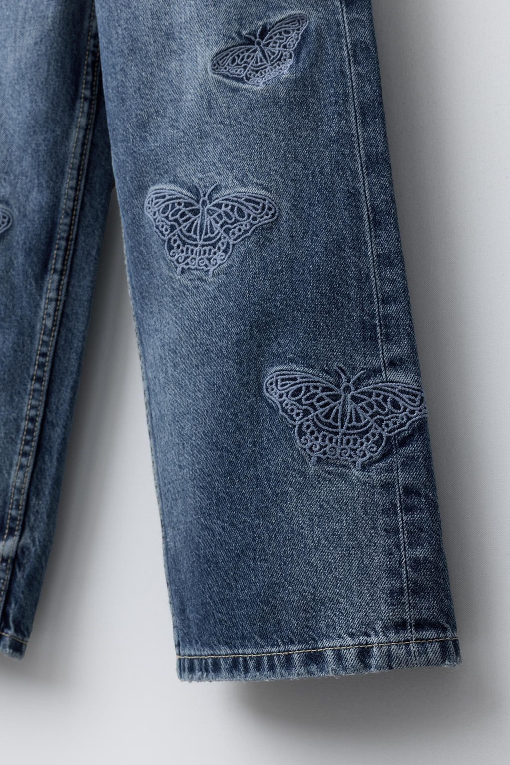 WIDE-LEG JEANS WITH BUTTERFLIES - Zara фото 4