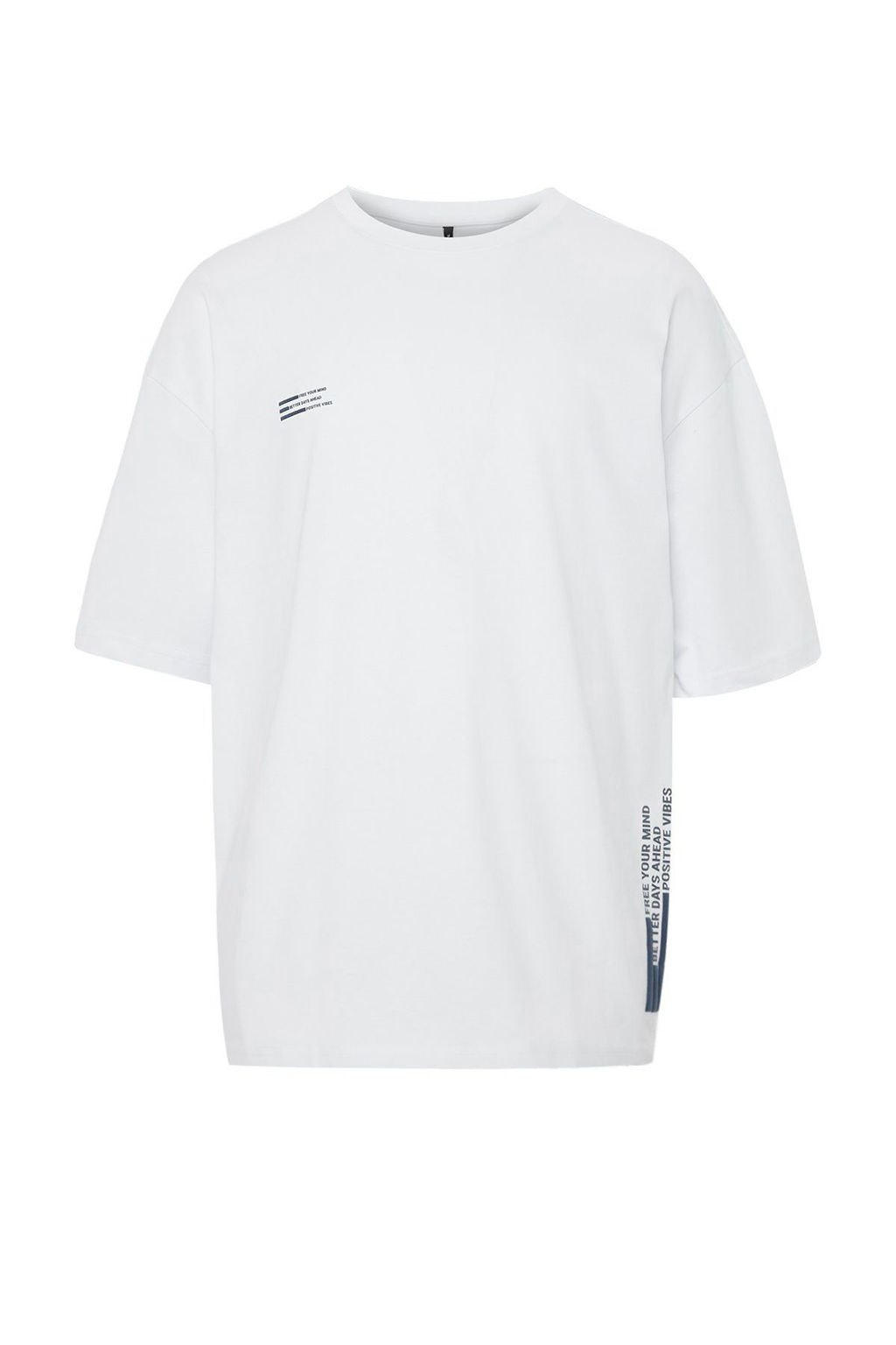 TRENDYOL MAN Beyaz Oversize Yaz? Bask?l? %100 Pamuklu T-Shirt TMNSS24TS00075 - Trendyolmilla фото 6