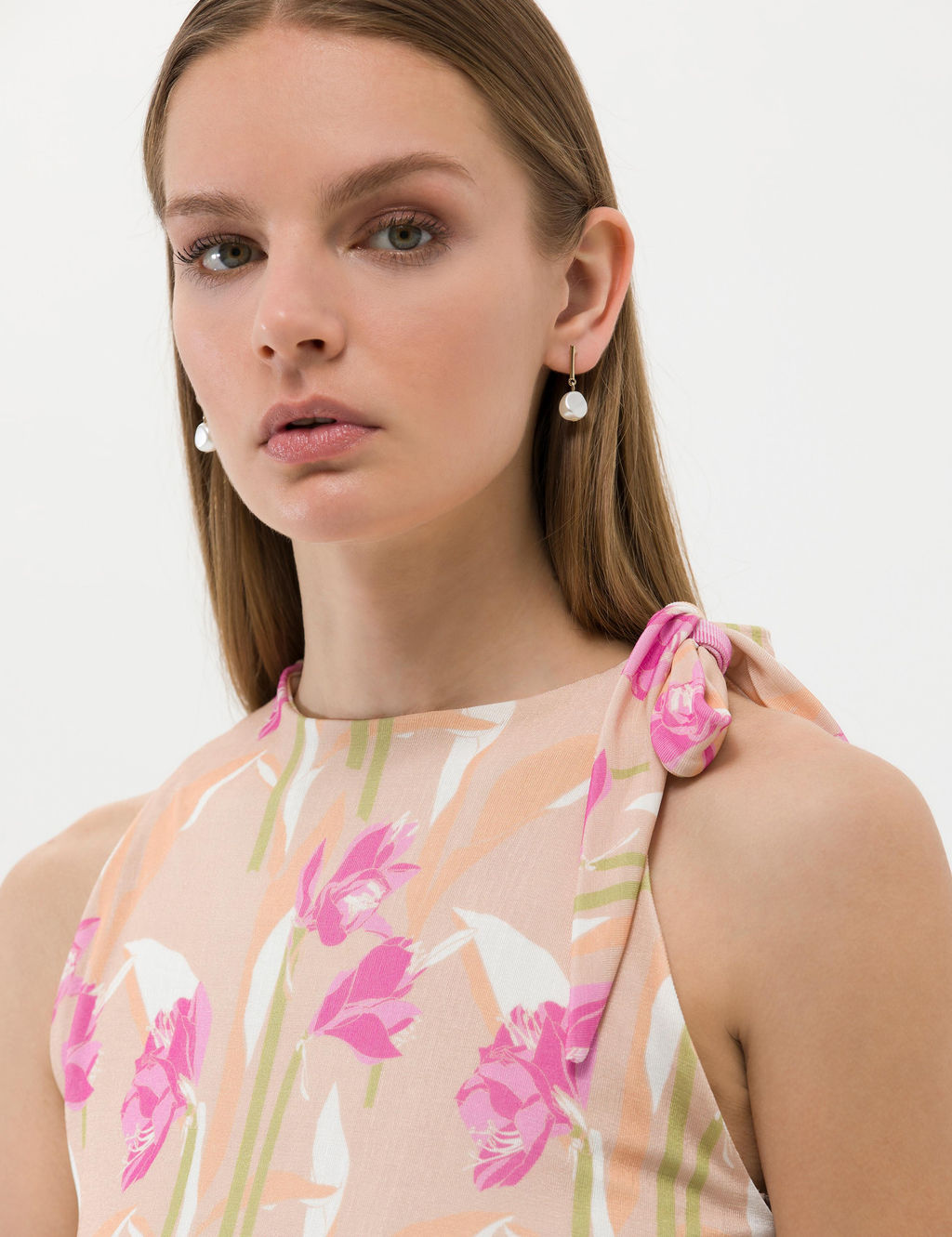 Kahverengi Kolsuz Comfort Fit Bluz - Pierre cardin фото 3