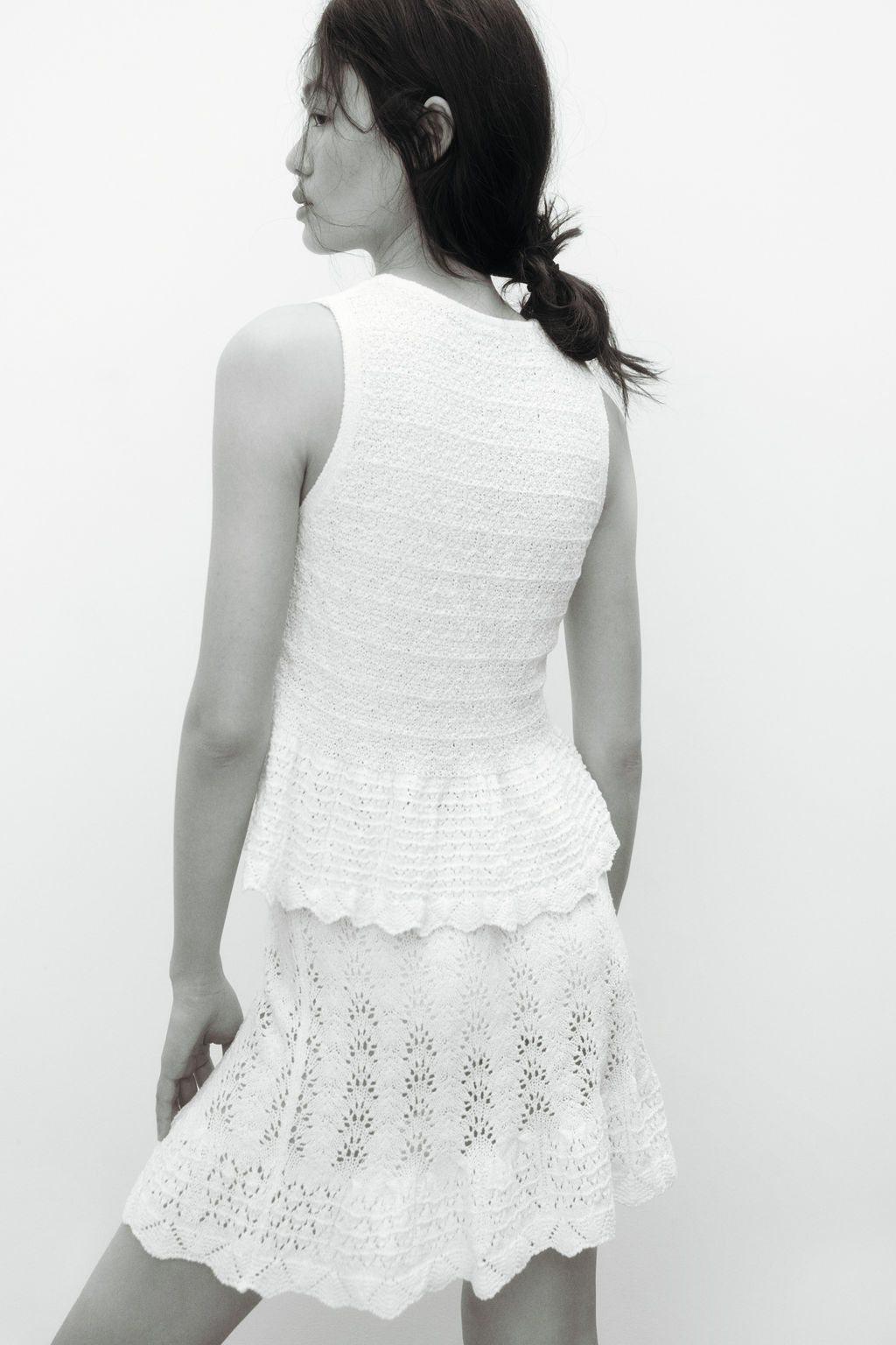 Top en punto pointelle con peplum - H&m фото 5