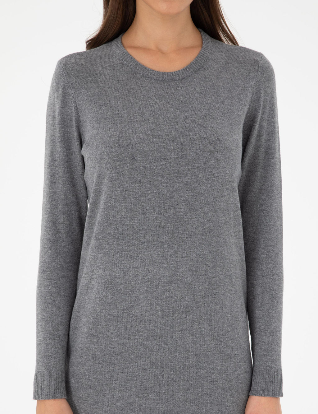 Antrasit Regular Fit Triko Elbise