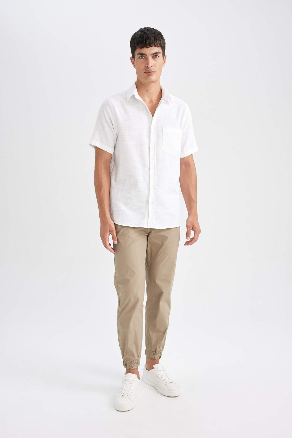 Pamuklu Jogger Pantolon Basic Duz Beli Bagc?kl? Cepli Lastikli Paca - Defacto фото 4
