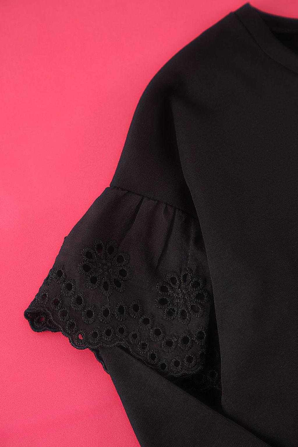 Siyah K?z Cocuk %100 Pamuk Basic F?rf?r Detayl? K?sa Kol Orme T-Shirt/Bluz TKDAW25TS00008 - Trendyolmilla фото 3