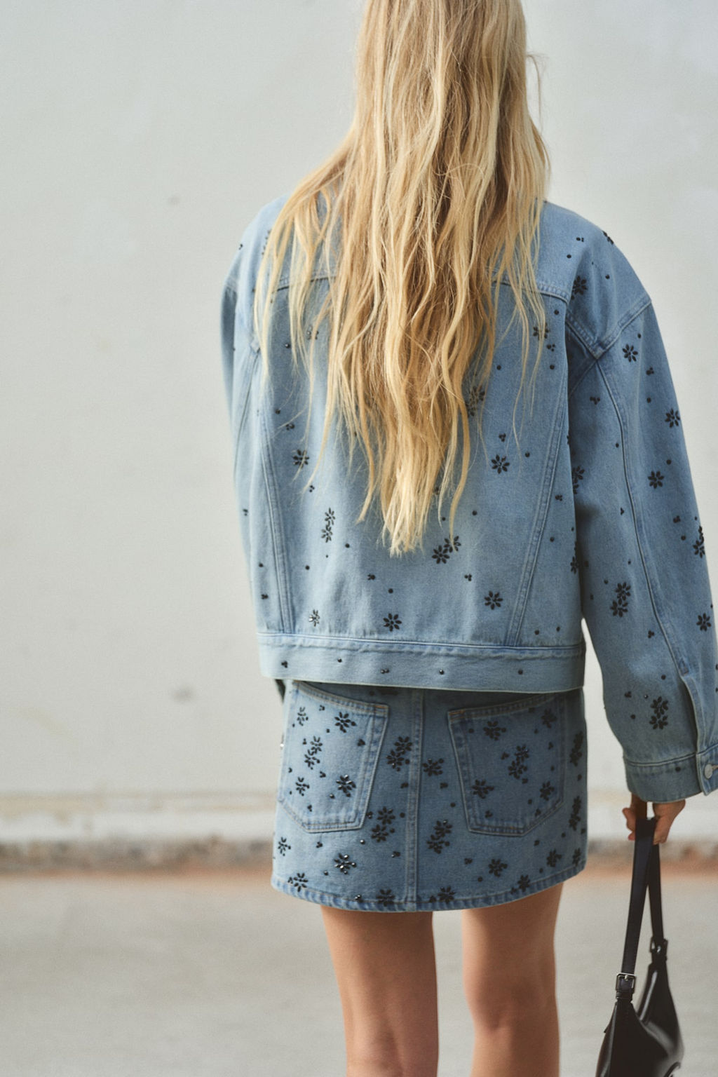 Minifalda denim con strass - H&m фото 5