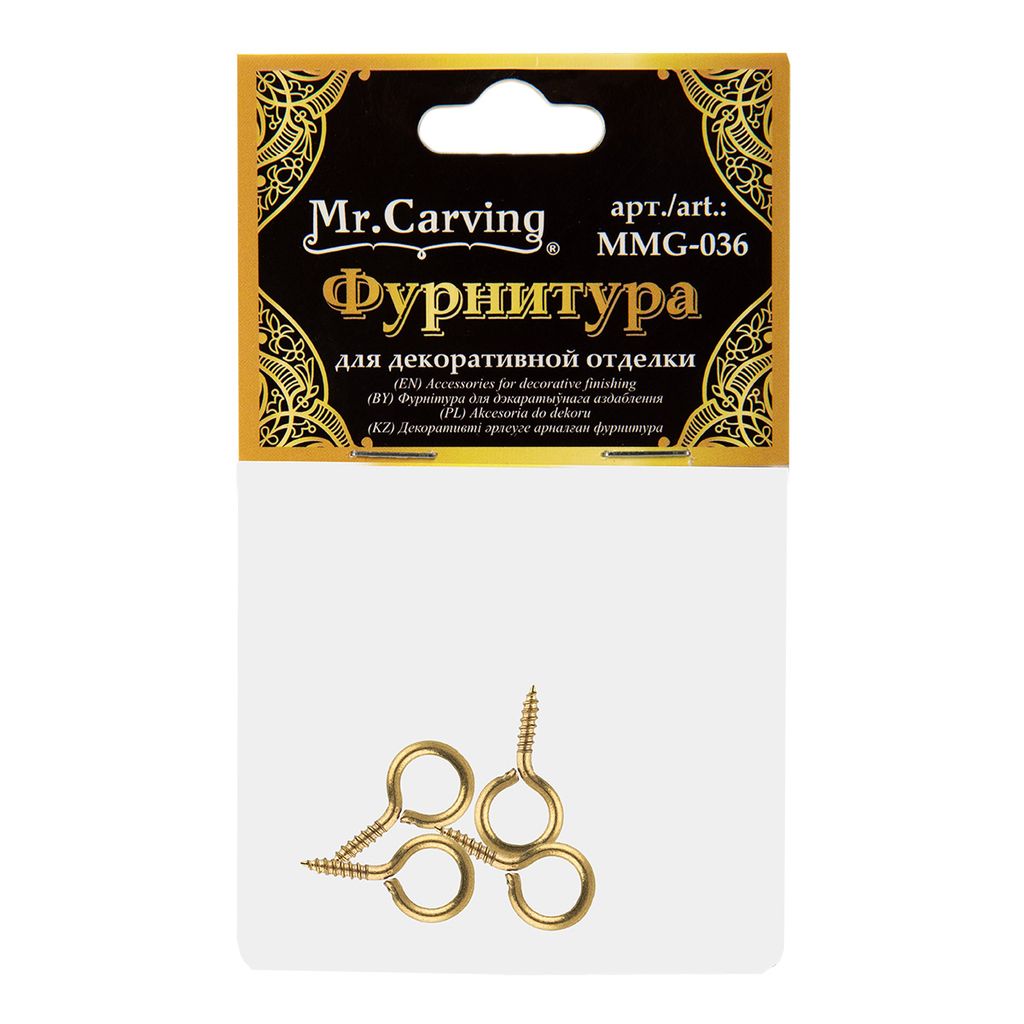 Mr. Carving MMG-036 фурнитура для шкатулок подвес 2 х 1 см 5 х 4 шт. №01 золото - Love2art фото 3