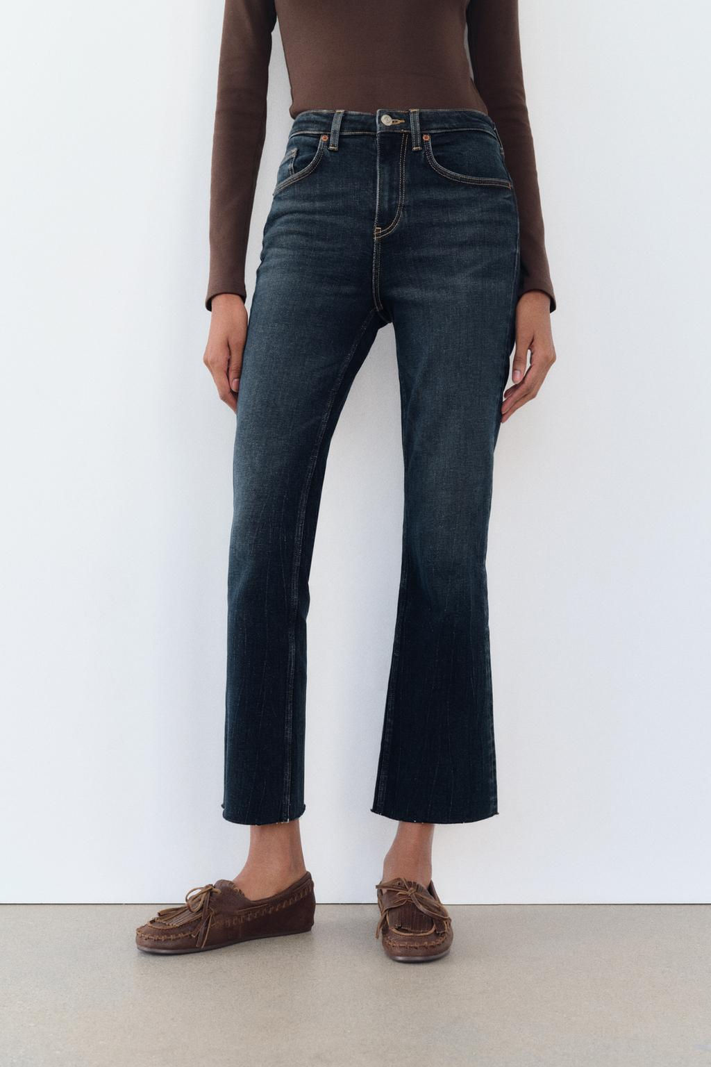 TRF CROPPED FLARE HIGH-WAIST JEANS - Zara фото 39