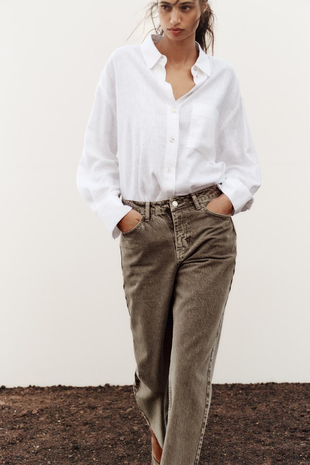 Z1975 STRAIGHT HIGH-WAIST ANKLE-LENGTH JEANS - Zara фото 3