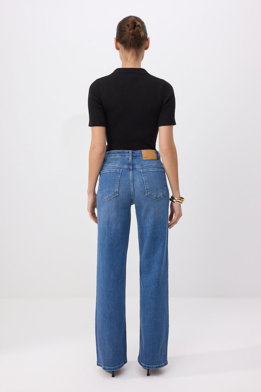 Mavi Yuksek Bel Orta Esnek Straight Duz Kesim Jeans TWOSS26JE00147 - Trendyolmilla фото 17