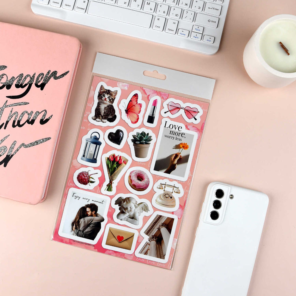 Набор наклеек. Серия "Любимые стикеры" арт. 72043 ЭСТЕТИКА 1 /148х210 мм,