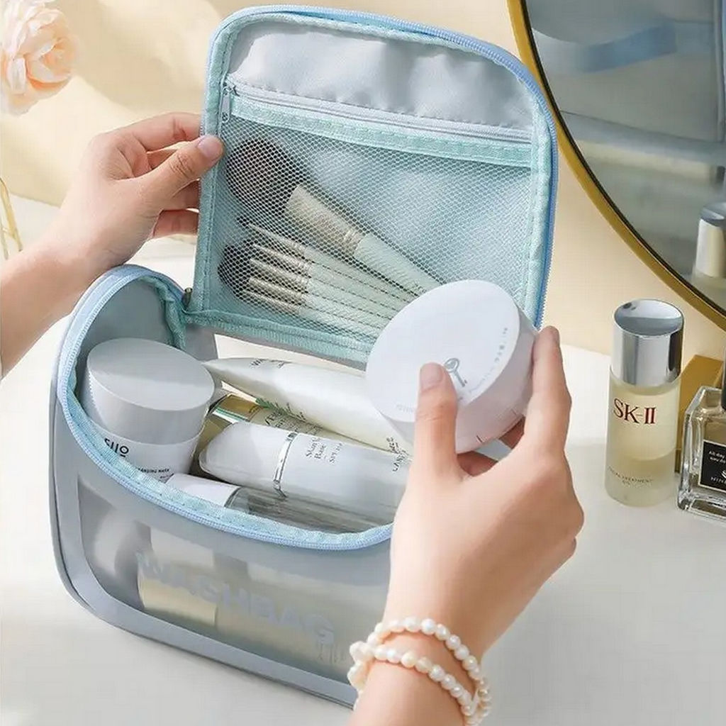 Kristaller Косметичка женская Washbag zippered envelope, голубой фото 7