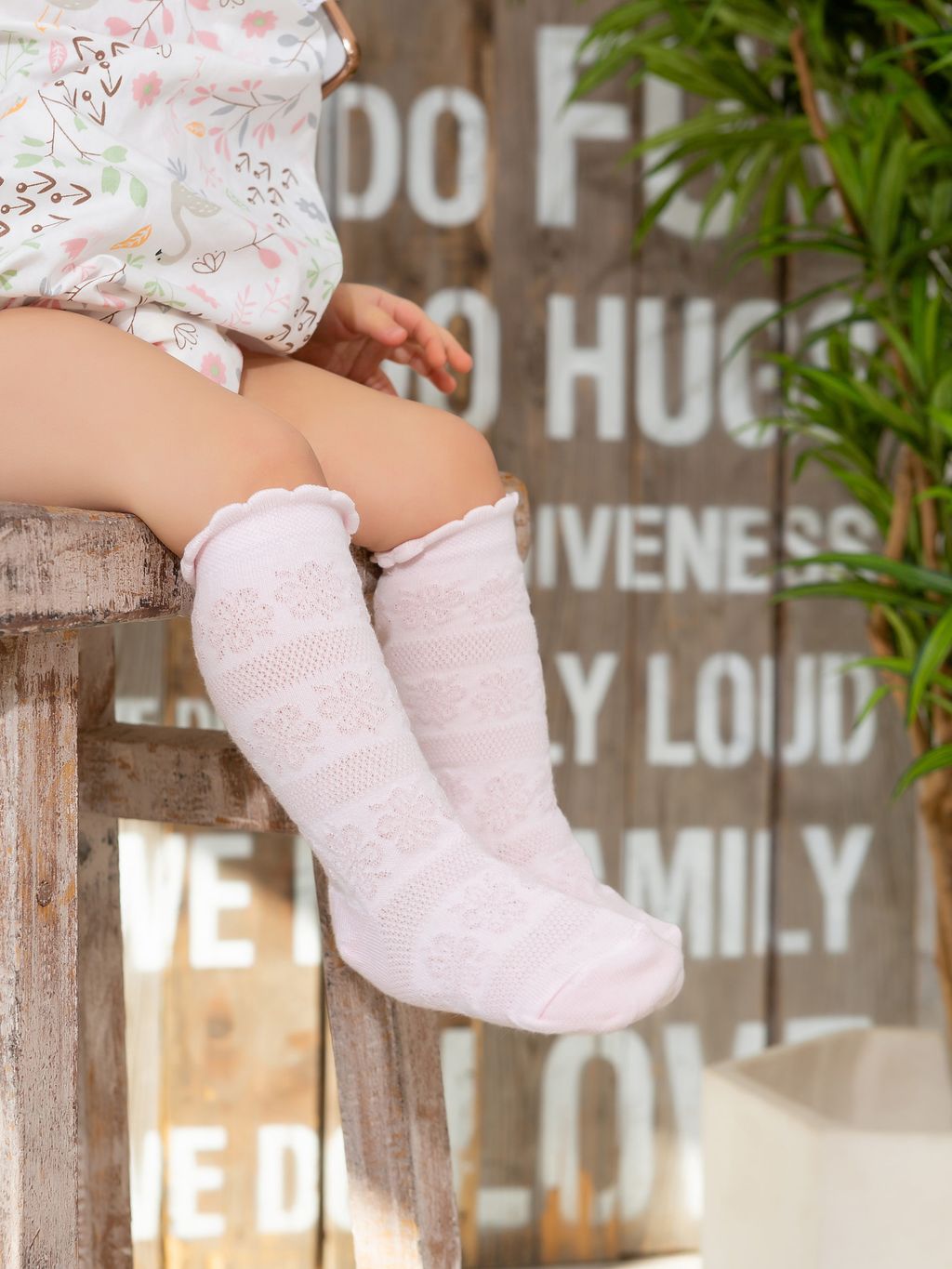 Гольфы розовые/белые ажурные - Carrot фото 2