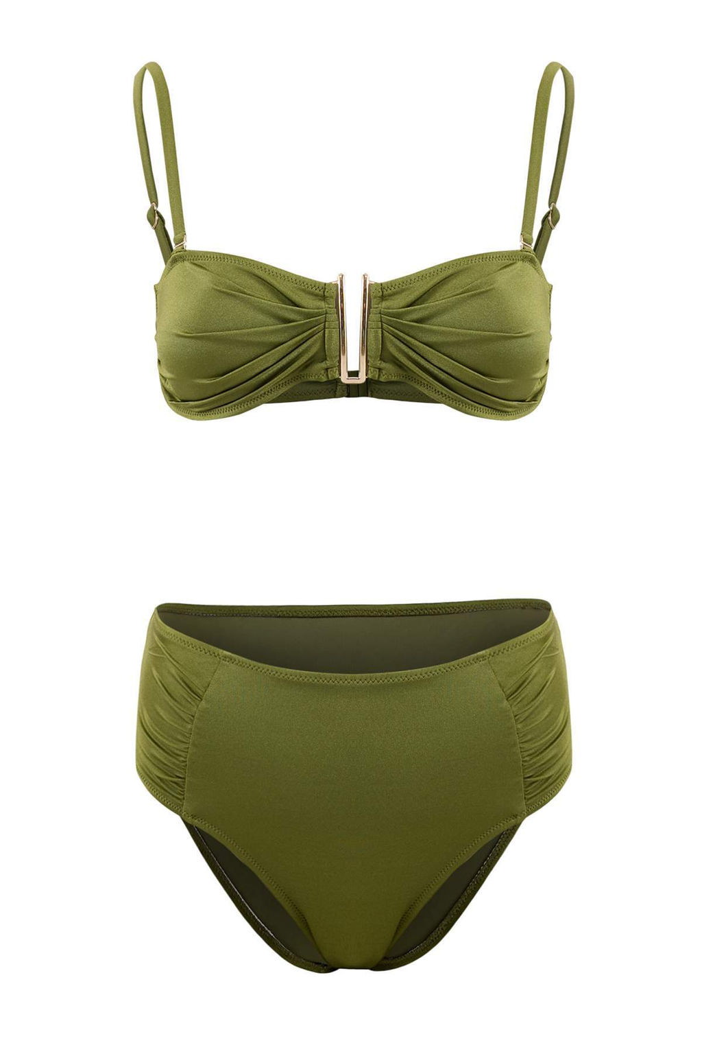 Siyah Straplez Kapl? Aksesuar Detayl? Yuksek Bel Regular Bikini Tak?m? TBESS26BT00026 - Trendyolmilla фото 7