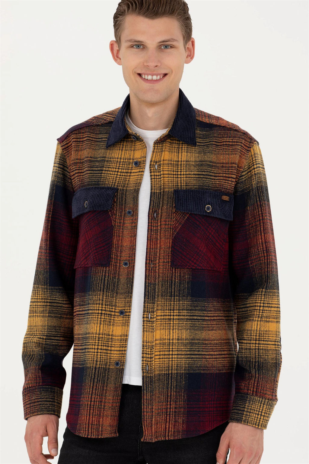 Мужская рубашка светло-хаки с длинным рукавом Неожиданная скидка в корзине - U.s. polo assn фото 3