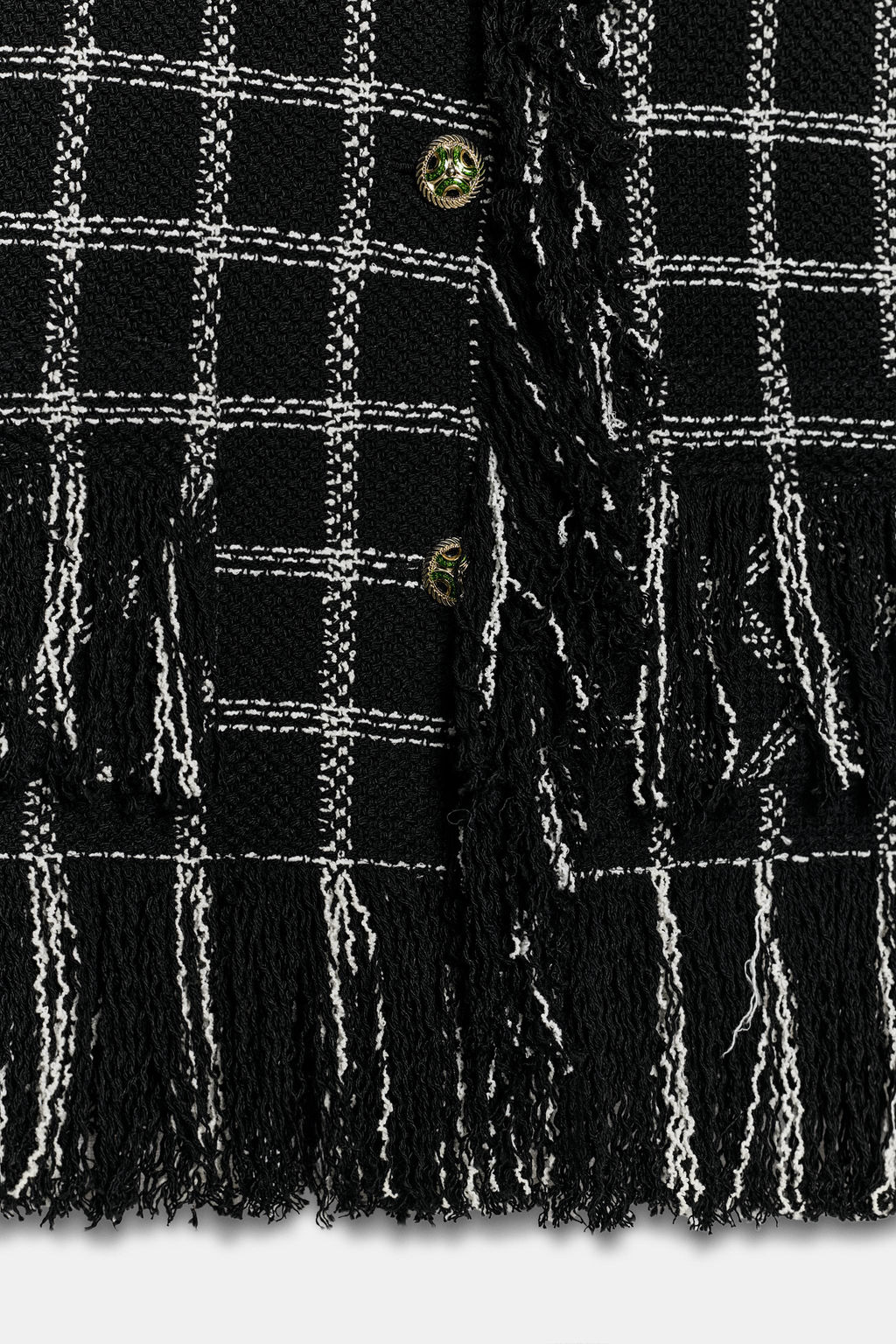 CHAQUETA CUADROS FLECOS ZW COLLECTION / Negro / Blanco - Zara фото 5