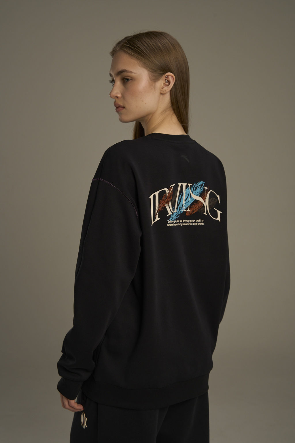 Свитшот утепленный Черный