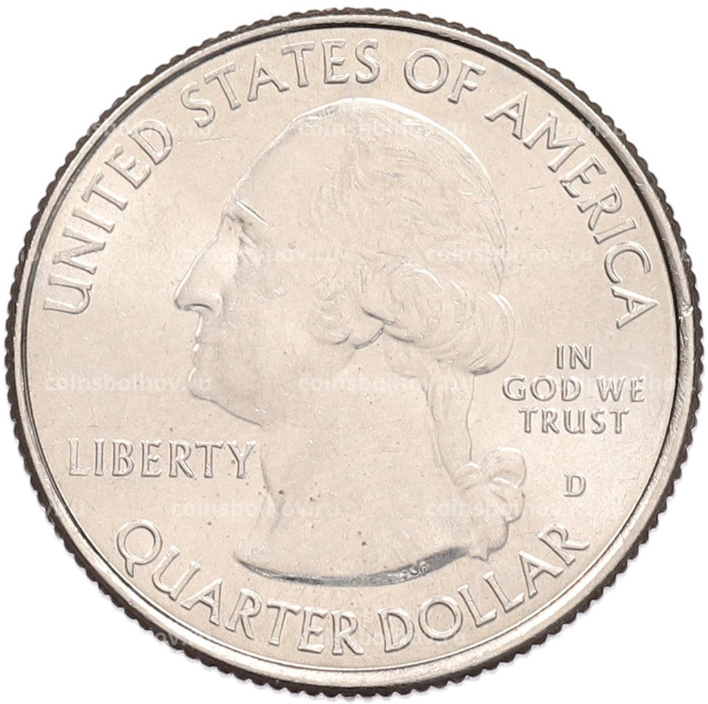 Монета 1/4 доллара (25 центов) 2015 года D США Национальные парки  №28 Национальная автомагистраль Блу-Ридж