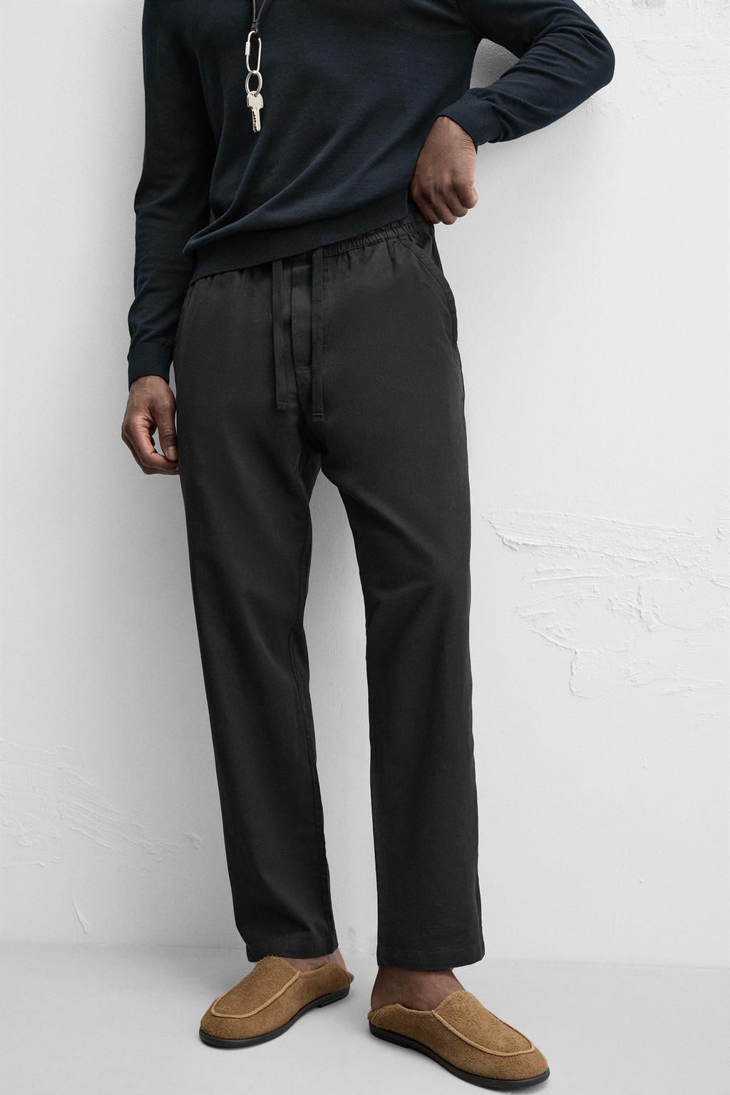 RELAXED FIT JOGGER WAIST TROUSERS - Zara фото 17