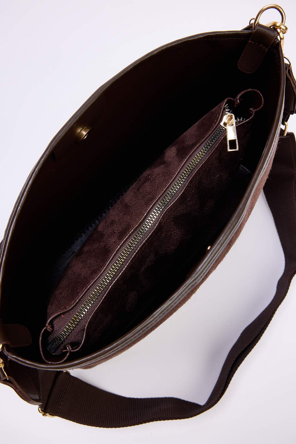 Kahverengi Suet Yavrulu Kad?n Midi Omuz Cantas? TAKAW26OC00076 - Trendyolmilla фото 7