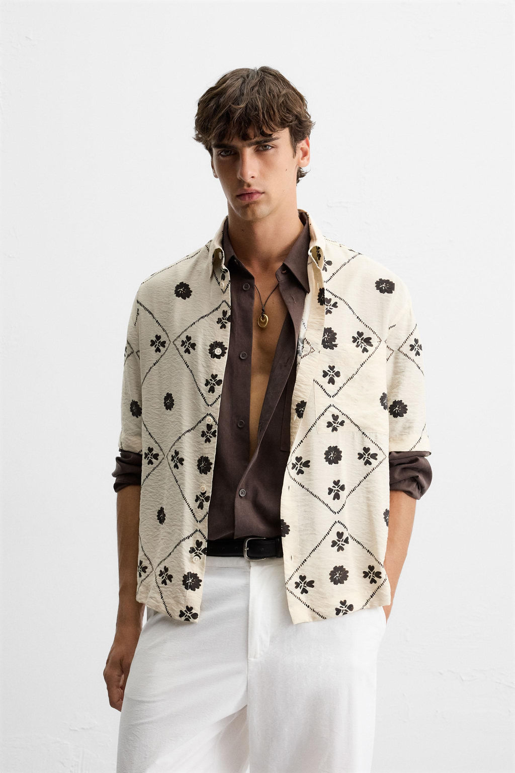 CONTRAST PRINT SHIRT - Zara фото 2
