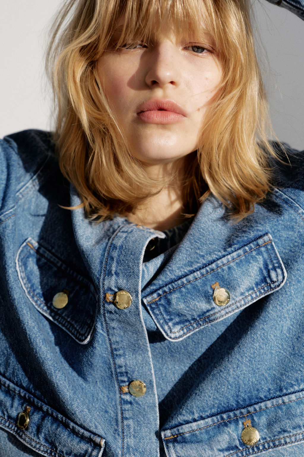 Chaqueta denim sin cuello - H&m фото 5