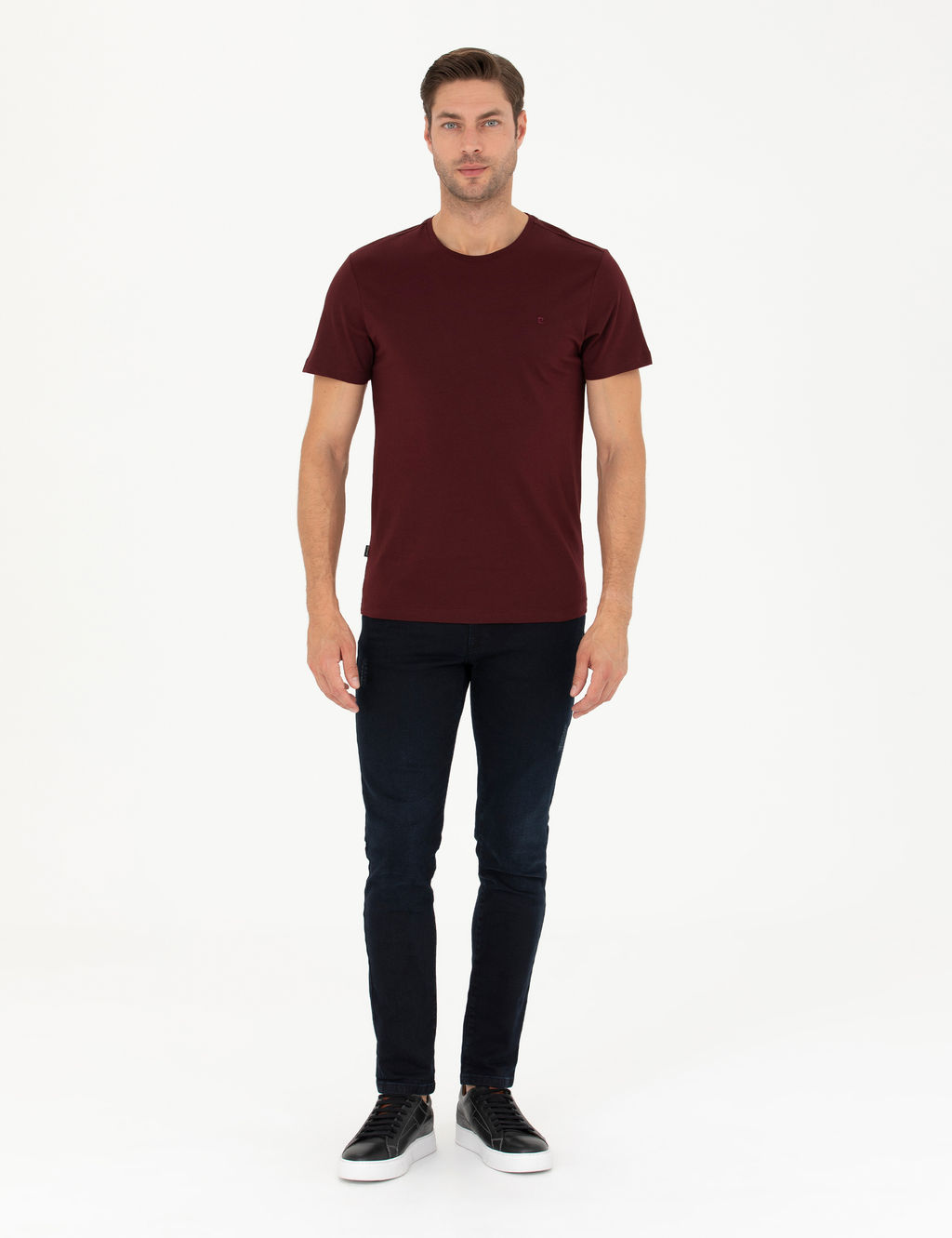 Bordo Slim Fit Basic Ti__rt