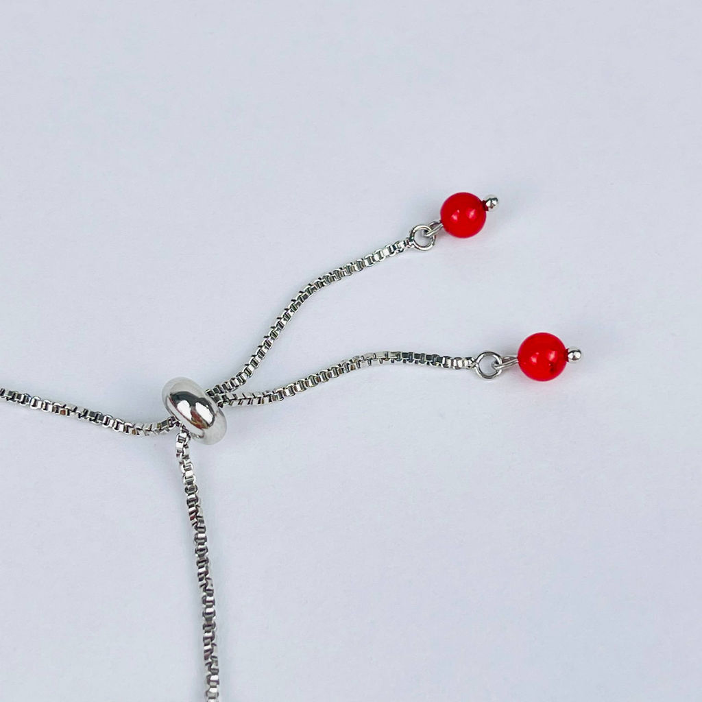 Браслет регулируемый на увеличение из Коралла - Радуга самоцветов фото 4