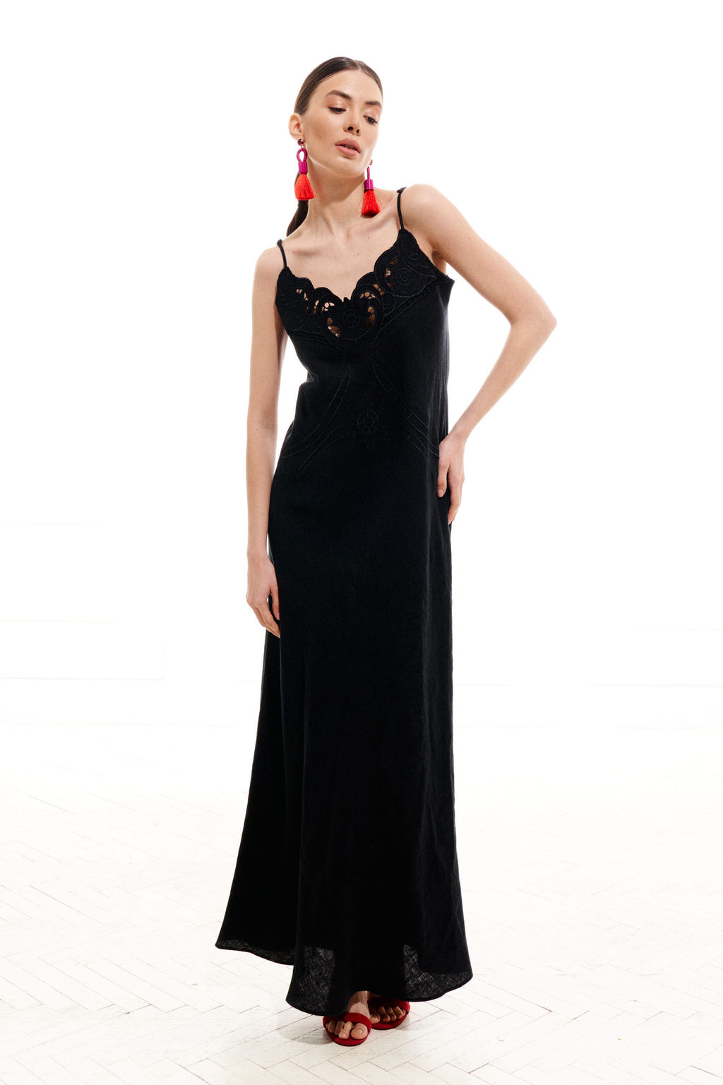 Платье - комбинация 1022 (Лен - 100%) - Elletto фото 3