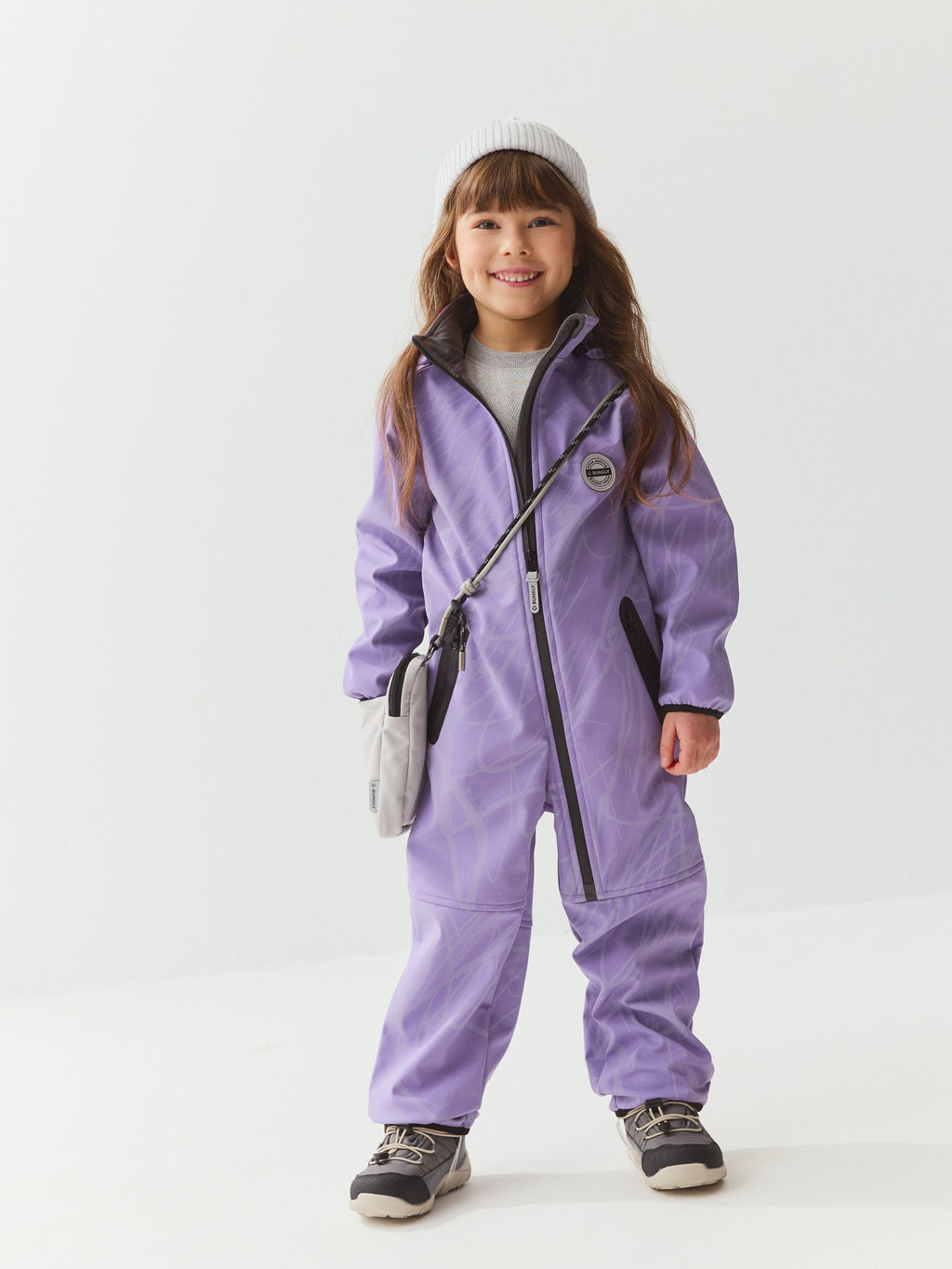 Комбинезон Softshell демисезонный Лаванда - Bungly фото 3