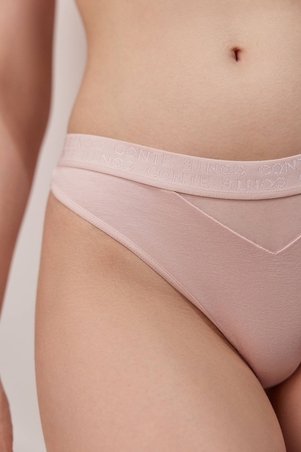 CONTE DOUBLE CONTE LBR 2261 Трусы бразилиана из бамбука и эластичной сеточки cameo - Conte elegant фото 3