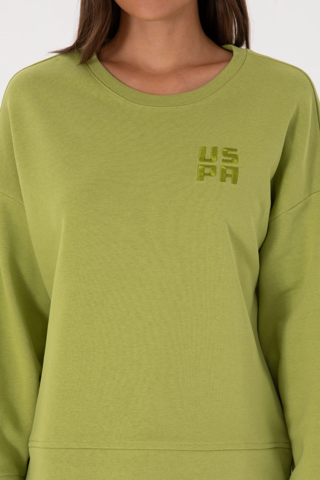 Kad_n F_st_k Ye_ili Basic Sweatshirt Sepette S_rpriz _ndirim - U.s. polo assn фото 6