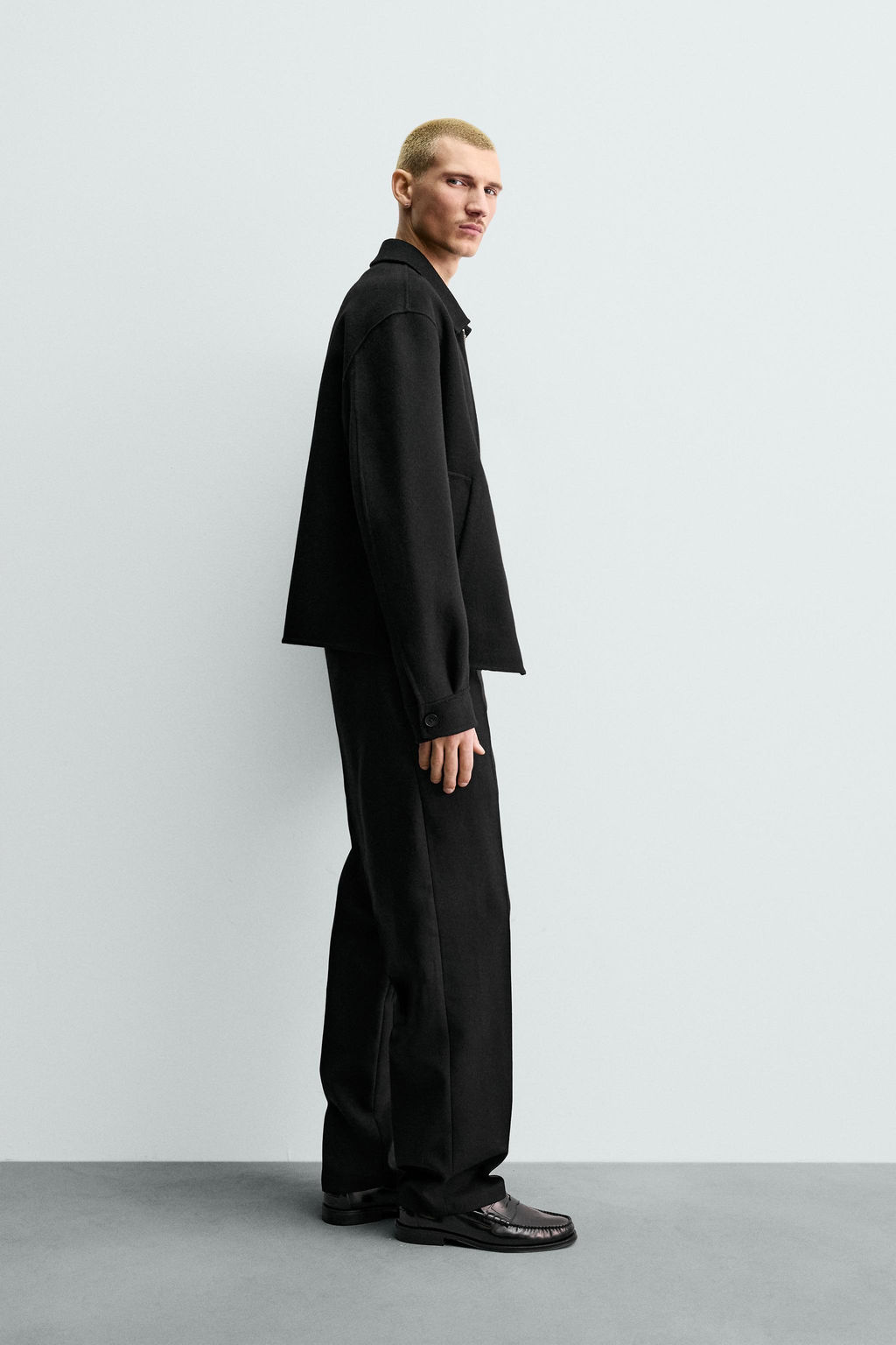 PANTAL?N CHINO 100% LANA ORIGINS / Negro - Zara фото 4