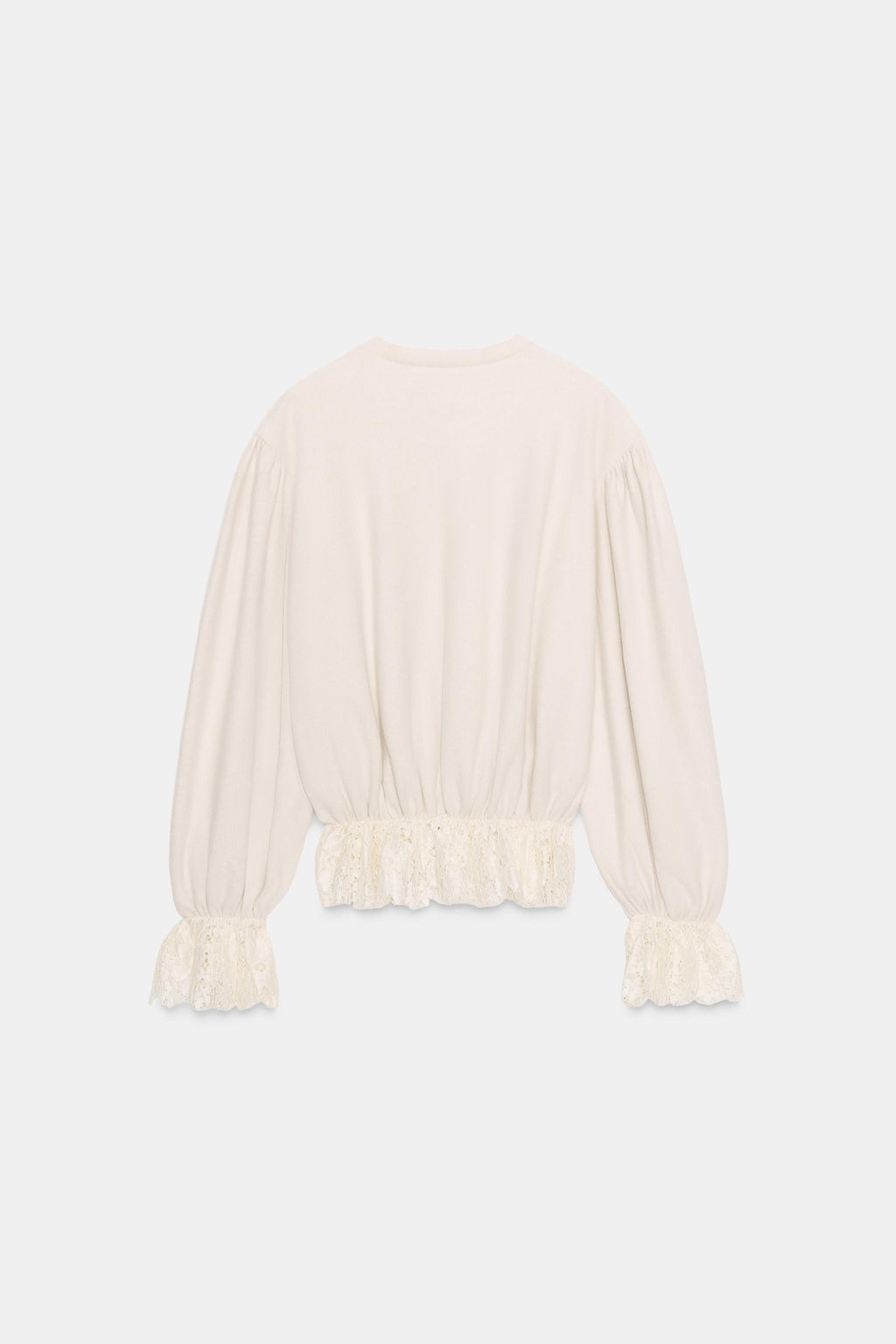 ROMANTIC LACE SWEATSHIRT - Zara фото 5