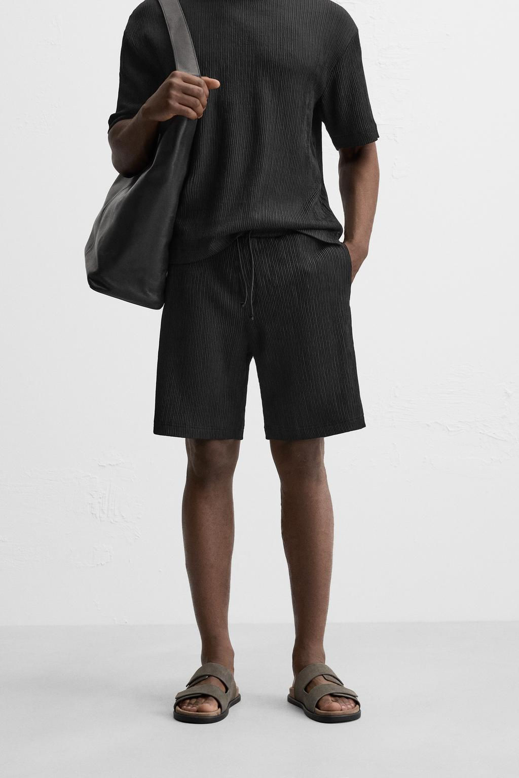 RELAXED FIT JACQUARD BERMUDA SHORTS - Zara фото 2