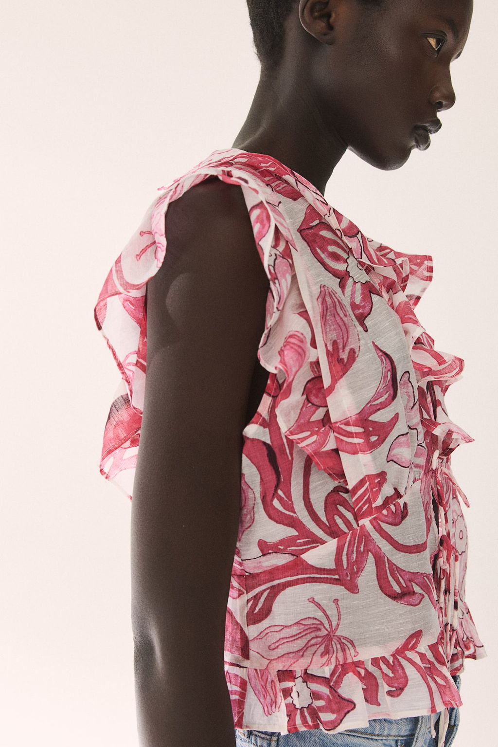 Blusa con volantes - H&m фото 4