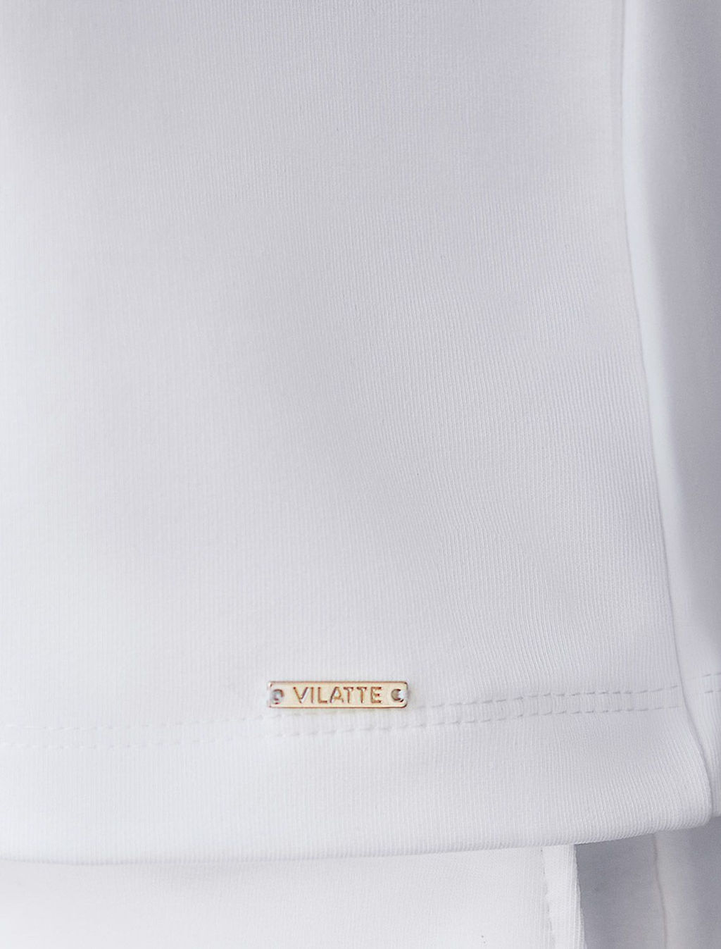 VILATTE / Футболка из эластичного футера двухнитки  фото 7