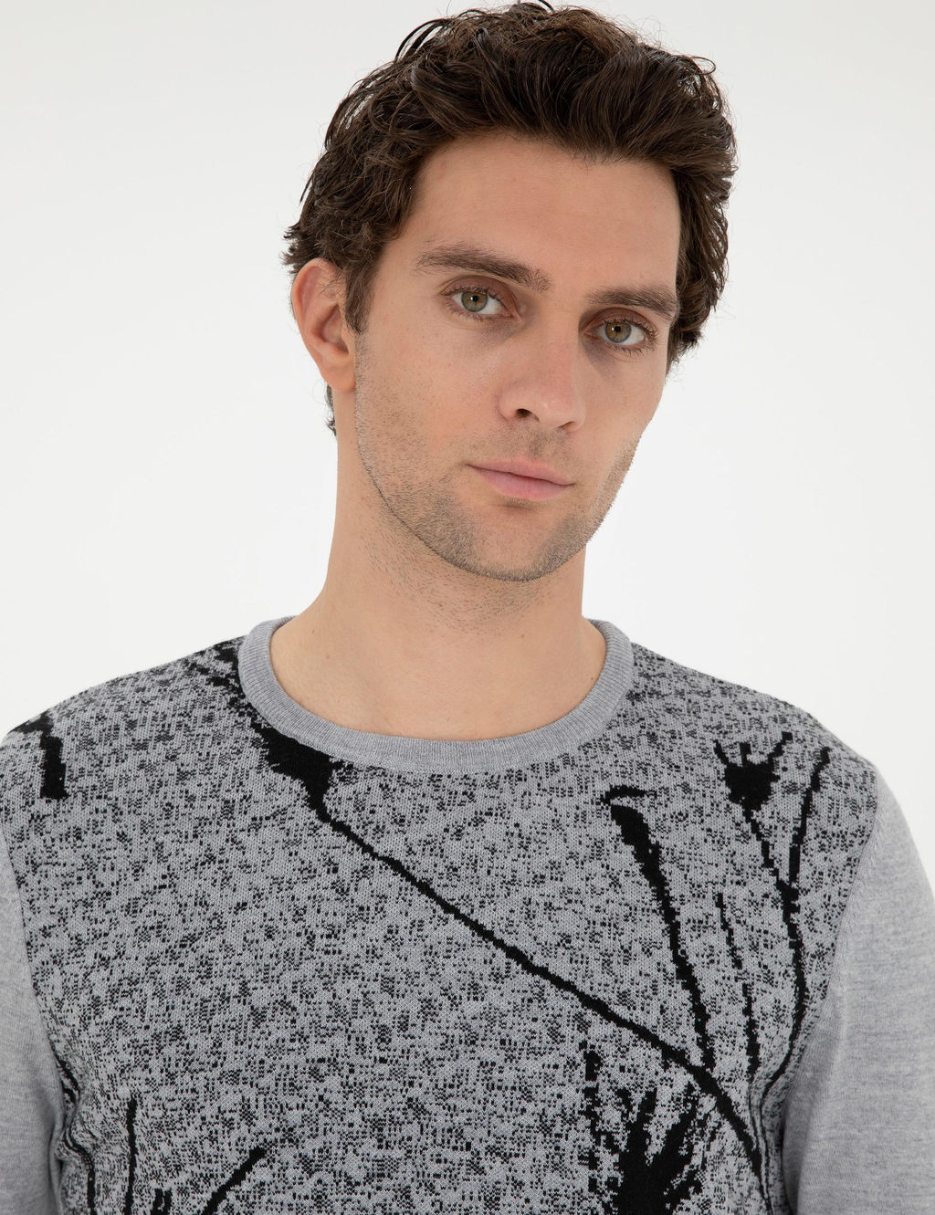 Светло-серый зауженный свитер - Cacharel фото 2