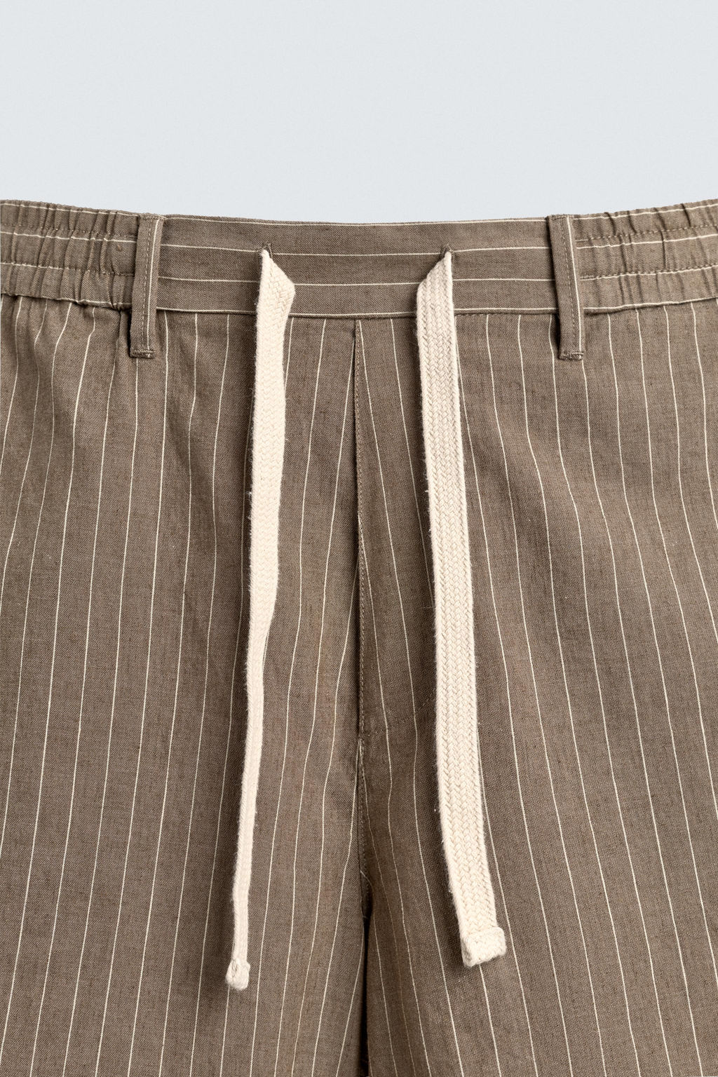 BERMUDA RELAXED FIT ALGOD?N - LINO / Marr?n / Crudo - Zara фото 8
