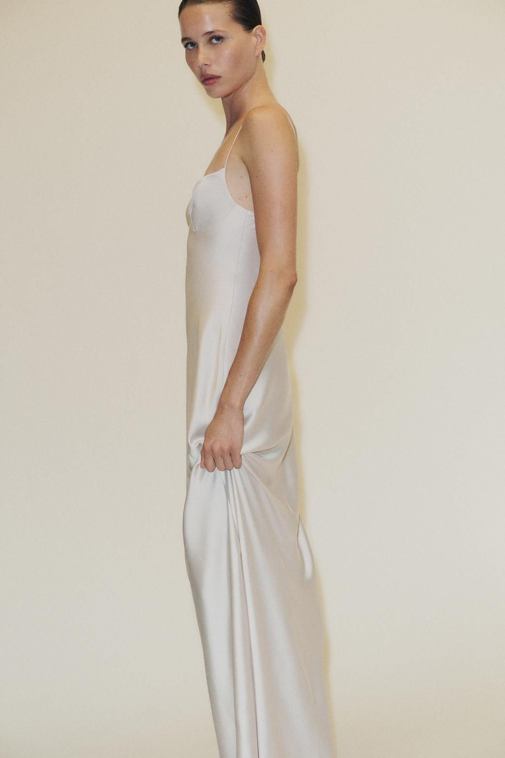 LONG SATIN DRESS - Zara фото 4