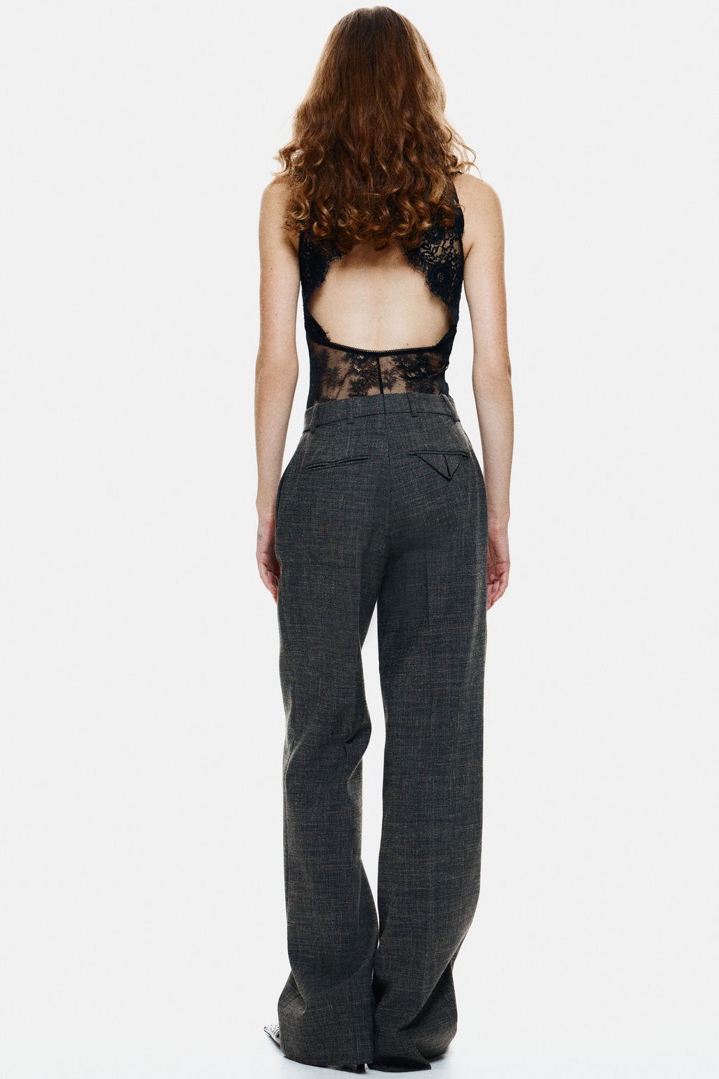 Pantal?n bootcut en mezcla de lana - H&m фото 4