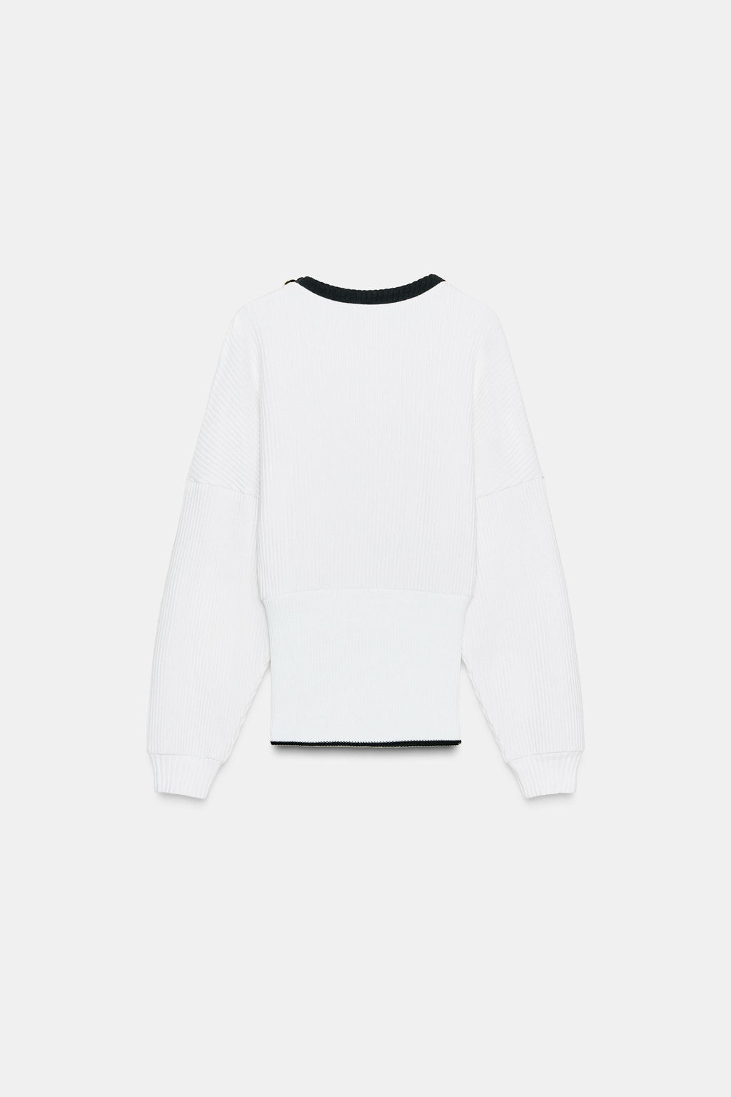 RIBBED T-SHIRT WITH BUTTONS - Zara фото 8