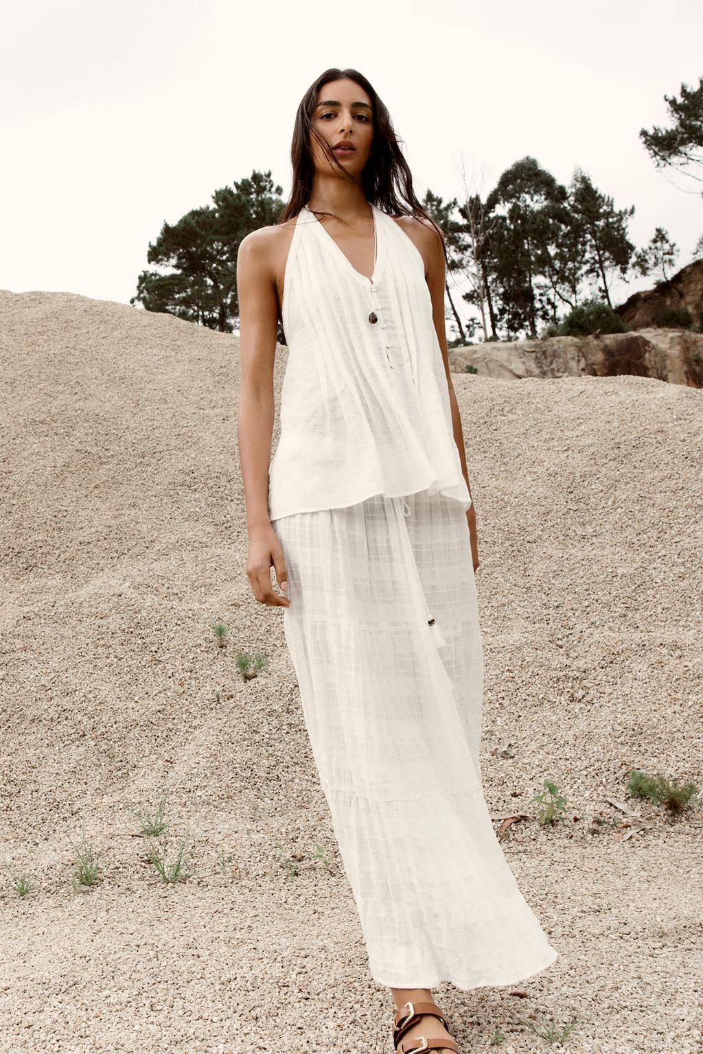 RUSTIC PANELLED SKIRT