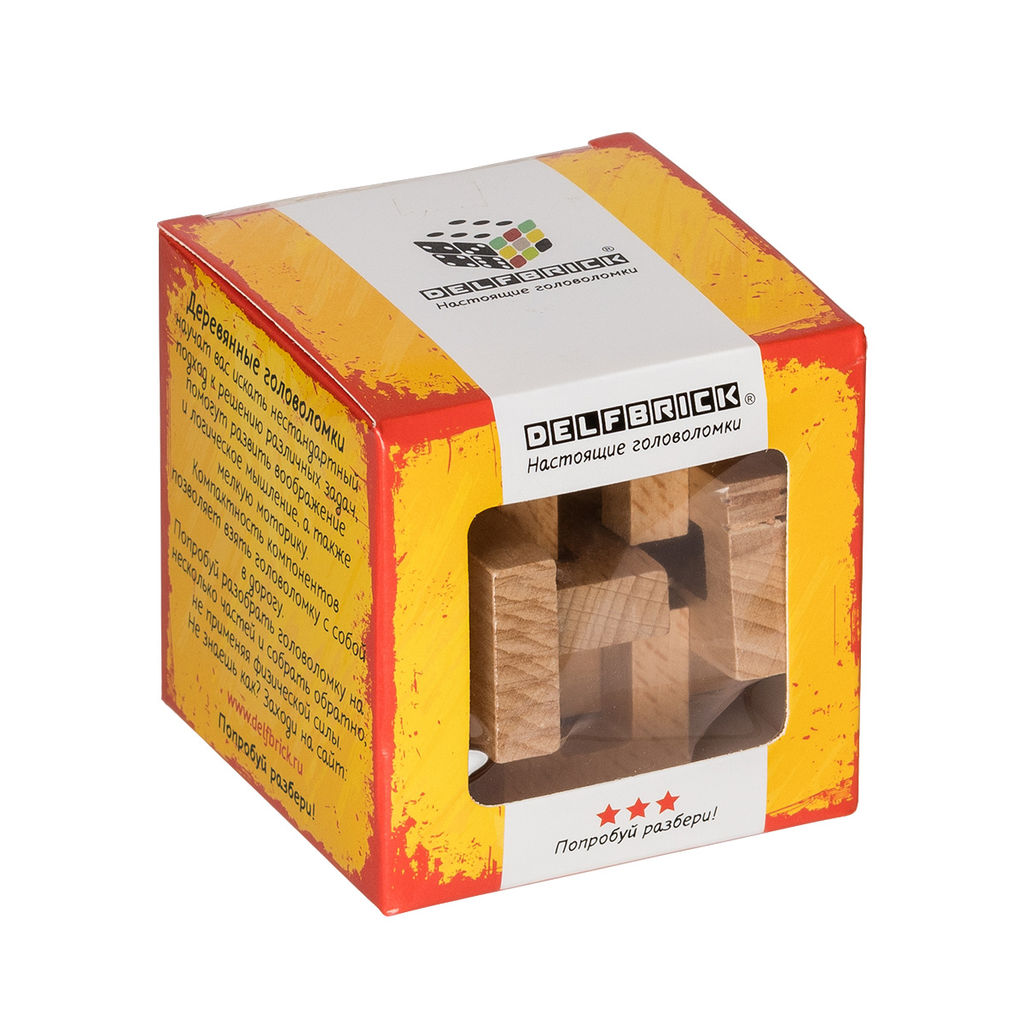 DELFBRICK DLS-16 Головоломка деревянная 1 шт Китайский иероглиф 8 элемент