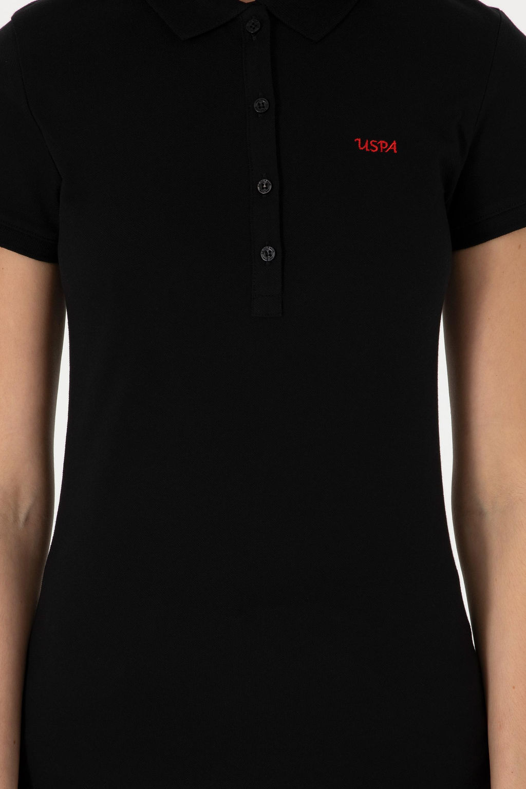 Kad_n Siyah Basic Polo Yaka Ti__rt Sepette S_rpriz _ndirim