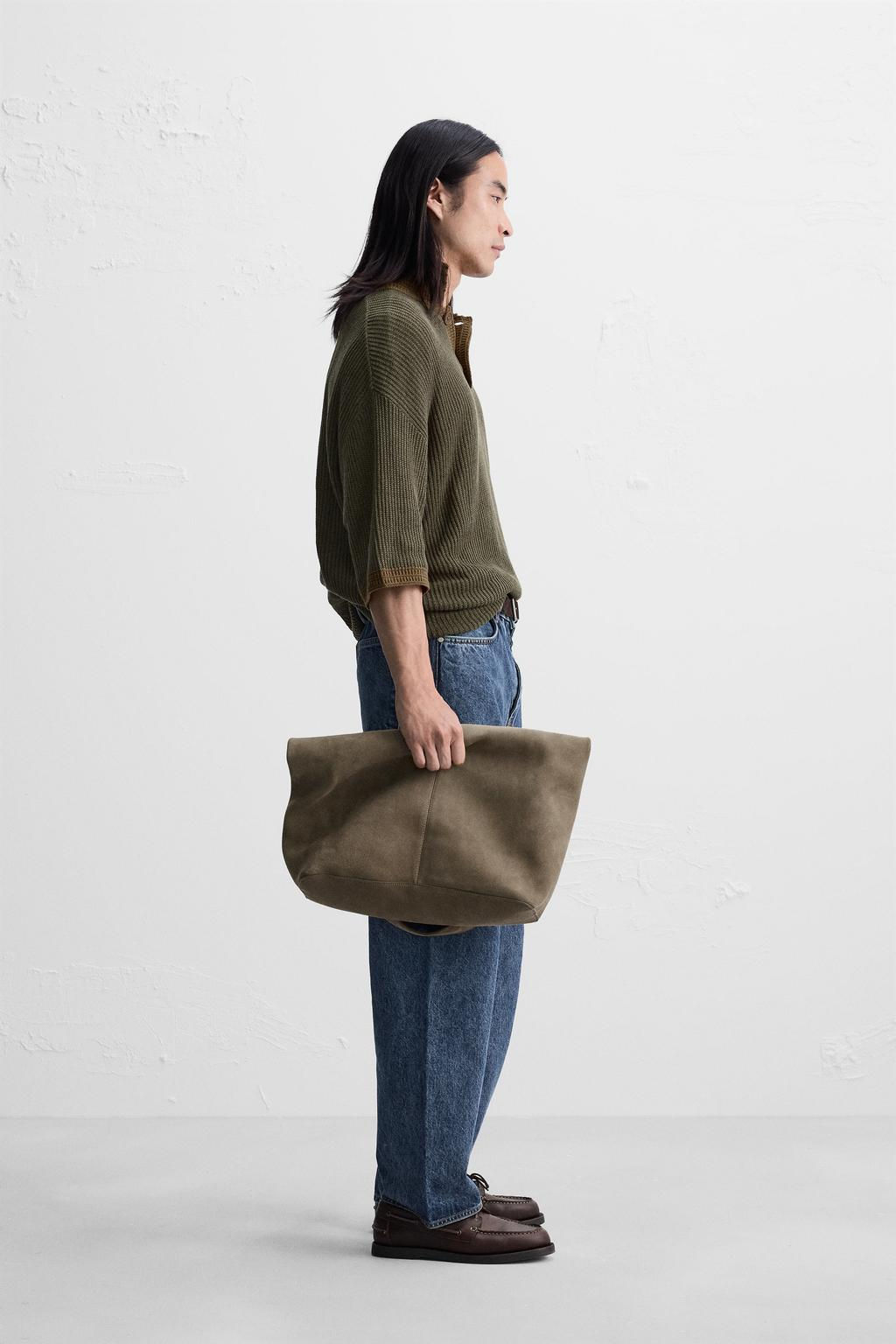 COTTON - LINEN KNIT POLO SHIRT - Zara фото 5